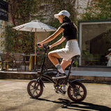 DYU D3F Bicicleta Eléctrica Plegable de 14 Pulgadas con Asistencia al Pedaleo, Sin Acelerador