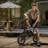 DYU D3F Bicicleta Eléctrica Plegable de 14 Pulgadas con Asistencia al Pedaleo, Sin Acelerador