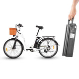 DYU C6 Bicicleta Eléctrica Urbana de 26", 250 W, 36 V 12,5 Ah, hasta 60 km