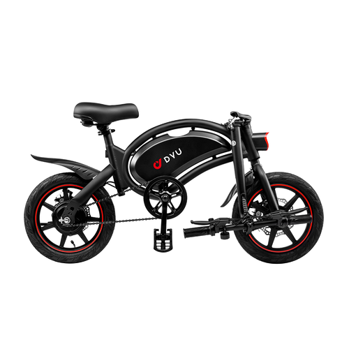 DYU D3F Bicicleta Eléctrica Plegable de 14 Pulgadas con Asistencia al Pedaleo, Sin Acelerador