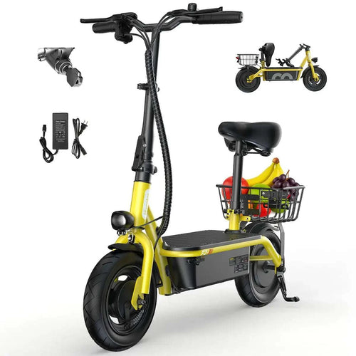 iScooter F2 Patinete Eléctrico con Asiento y Neumáticos de 10″