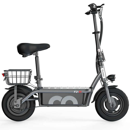 Patinete eléctrico iScooter F2 con asiento y neumáticos hinchables de 10 pulgadas