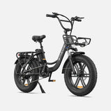 Bicicleta eléctrica ENGWE L20 con cuadro bajo y neumáticos anchos de 20x4" diseñada para mayor autonomía y confort