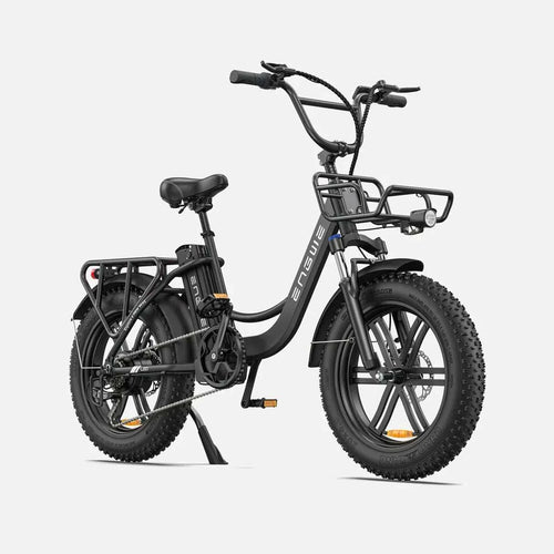 Bicicleta eléctrica ENGWE L20 con cuadro bajo y neumáticos anchos de 20x4" diseñada para mayor autonomía y confort
