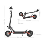 Patinete eléctrico todoterreno Joyor S10-S-Z en terreno irregular con doble motor y suspensión