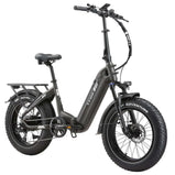 Bicicleta eléctrica plegable TTGO F6 Boost en campo con diseño todoterreno y batería integrada