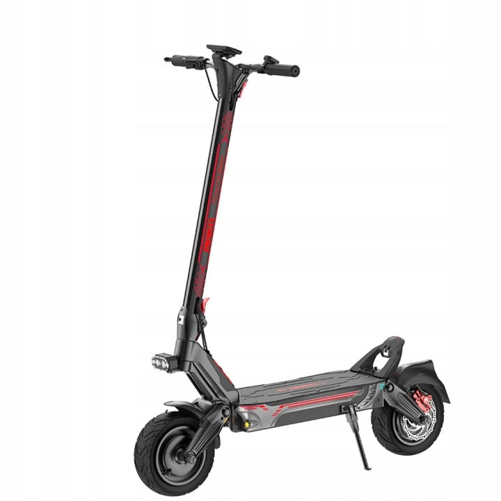 Zwheel GT1 patinete eléctrico negro y rojo en vista principal sobre fondo blanco